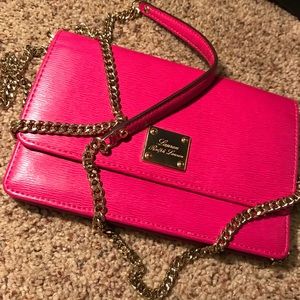 Lauren Ralph Lauren Small Gold Chain Purse (Pink)